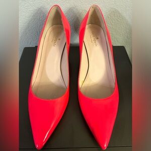 Kate Spade Neon Fuxia Patent Leather Licorice Pumps Size 8.5. Worn 3 times.